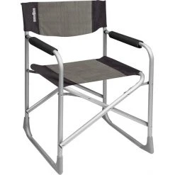 Brunner Captain Director’s Chair - Black/Grey, Compact Folding Chair for Indoor and Outdoor Use