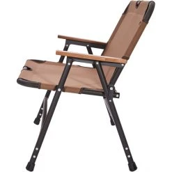 CAMPZ Aluminium Folding Chair Double - Brown/Black | Portable & Durable Outdoor Chair -Camp Chairs Sales Store campz aluminium folding chair double brown 3