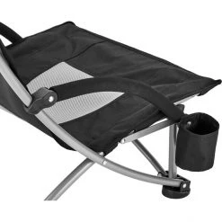 CAMPZ Beach Chair Low Black/Grey - Compact Folding Chair for Outdoor Comfort -Camp Chairs Sales Store campz beach chair low black grey 5