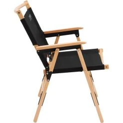 CAMPZ Comfort Beech Wood Folding Chair - Black/Brown | Durable & Portable Outdoor Seating -Camp Chairs Sales Store campz comfort beech wood folding chair grey brown 3
