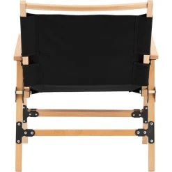 CAMPZ Comfort Beech Wood Folding Chair - Black/Brown | Durable & Portable Outdoor Seating -Camp Chairs Sales Store campz comfort beech wood folding chair grey brown 4
