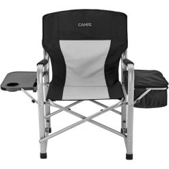 CAMPZ Director's Chair - Black/Grey | Portable Folding Chair for Camping & Outdoor Use -Camp Chairs Sales Store campz directors chair black grey 2