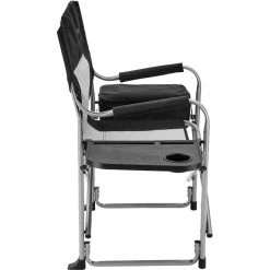 CAMPZ Director's Chair - Black/Grey | Portable Folding Chair for Camping & Outdoor Use -Camp Chairs Sales Store campz directors chair black grey 3