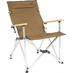 CAMPZ Aluminium Folding Chair Brown/Grey – Lightweight & Durable Outdoor Seating