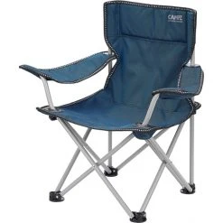 CAMPZ Folding Chair Kids Blue/Grey - Portable & Lightweight Outdoor Stool