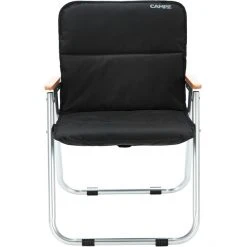 CAMPZ Folding Chair Set with Cover | Portable & Durable Black/Brown Outdoor Chairs -Camp Chairs Sales Store campz folding chair with beech wood armrests black brown 2