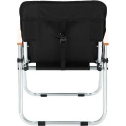 CAMPZ Folding Chair Set with Cover | Portable & Durable Black/Brown Outdoor Chairs -Camp Chairs Sales Store campz folding chair with beech wood armrests black brown 4