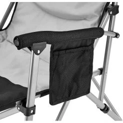 CAMPZ Folding Chair with Steel Armrests - Black/Grey | Durable & Comfortable Outdoor and Indoor Use -Camp Chairs Sales Store campz folding chair with steel armrests black grey 6