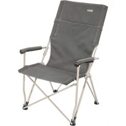 CAMPZ High Back Folding Chair - Comfortable & Durable Anthracite/Grey Outdoor Seat