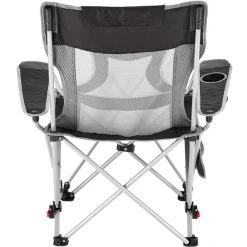 CAMPZ Mesh Lounger Folding Chair with Detachable Footrest - Black/Grey | Comfortable & Portable Outdoor Seating -Camp Chairs Sales Store campz mesh lounger folding chair with detachable footrest black grey 4