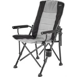 CAMPZ Reclining Folding Chair Black/Grey – Portable & Comfortable Outdoor Seating