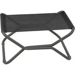 Lafuma Mobilier Next Foot Rest Black Edition - Premium Folding Stool for Indoor and Outdoor Use