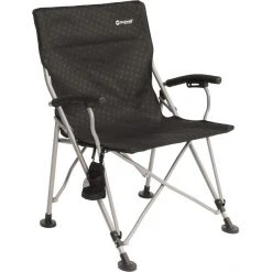 Outwell Campo XL Chair Black - Extra Large Folding Chair for Camping and Outdoor Comfort